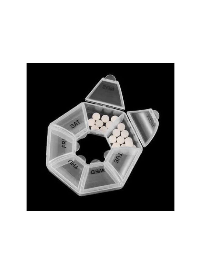 Homera Compact 7-Day Pill Organizer for Vitamins and Supplements Portable Daily Medicine Box Travel-Ready Small Design - Image 1